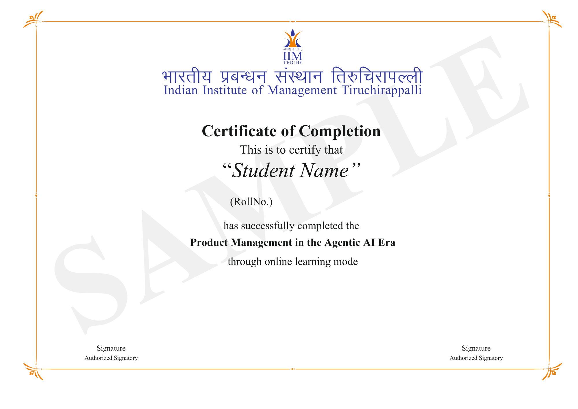 Course Certificate